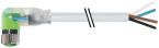 Cordon M8 femelle coudé sortie fils 4 pôles avec LED 