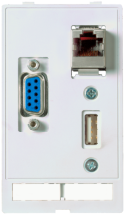 Module 1x USB-A Fem/Fem + 1x RJ45 + SUBD-9 Fem/Fem 