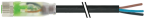Cordon M8 femelle droit avec LED sortie fils 