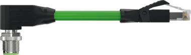 Câble EtherCAT M12 0° Vers M8 Blindé 0° – 5m PUR 1x4xAWG26 UL/CSA – Connexion Industrielle Robuste