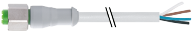 Connecteur débrochable M12 avec bague inox V4A, femelle M12 droit, sans  7014-12221-2144000
