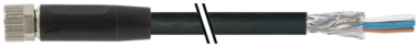 M8 Femelle droit extrémitée fils libres, Blindée  7000-08761-6411500