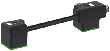 Rallonge MSUD - MSUD avec M12 mâle 4p horizontal, Forme A - 18mm, Noir  7000-41601-6260000