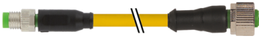 Connecteurs débrochables M8, femelle droit, sans LED, mâle droit, 3  7000-88241-0100200