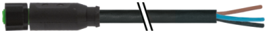 Connecteur M8 4poles Femelle Droit Plastic  7005-08061-6111000