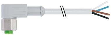 Connecteur débrochable M12 avec bague inox V4A, femelle M12 coudé, sans  7014-12341-2140150