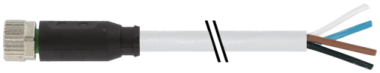 Connecteurs débrochables M8, M8 femelle droit, sans LED, 4 pôles  7000-08061-2110370