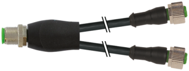 Connecteur débrochable M12, mâle droit, sans led,  7000-40701-6330100