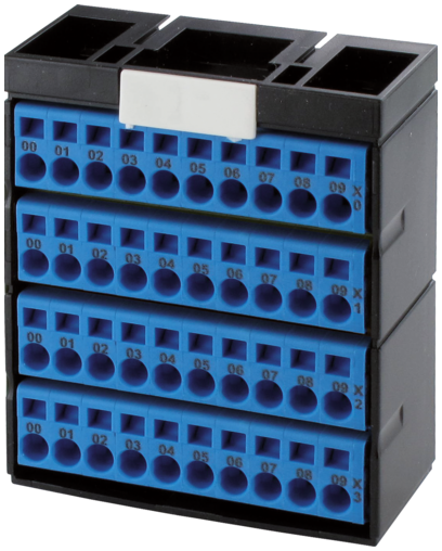 Bornier de potentiels Cube20 4 x bleu 