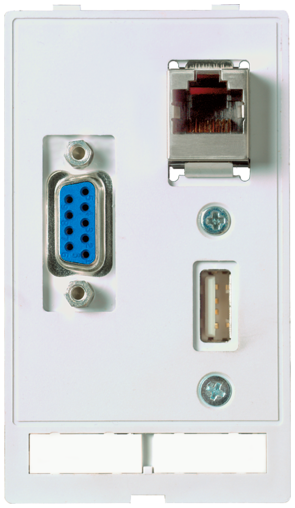 Module 1x USB-A Fem/Fem + 1x RJ45 + SUBD-9 Fem/Fem 