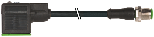 Cordon M12 mâle droit vers connecteur pressostat forme A 18 mm 