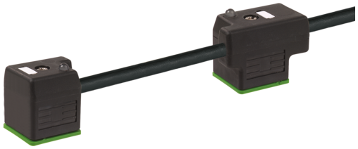Double connecteur d'EV forme A (18mm) avec câble de raccordement, 