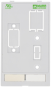 MSDD modulaire plaque pour montage USB,RJ45,SUB-D9