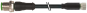 Rallonge M12-M8, M12 mâle droit noir, Sans LED, M8 femelle droit noir