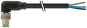 Connecteur M8 sortie fils, M8 mâle coudé noir, Sans LED, 3 (1-3-4) 