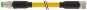 Rallonge M8-M8, M8 femelle droit, sans LED, M8 mâle droit, 3 pôles